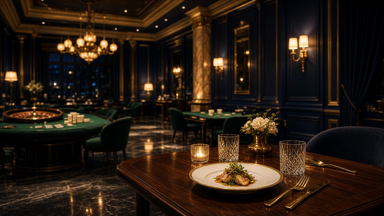 Salon gastronomique TastHouseFR avec table dressée et jeux de table en fond